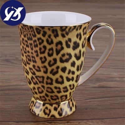 Nordic Fas na ceramicznym kubku do kawy Kreatywna porcelana Uchwyt w kształcie lamparta Śniadanie Mleko Herbata Kubek Biuro Butelka na wodę Naczynia do picia