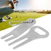 ZineAlloy Golf Divot Fork Repairing Tool with Beads String Round Head and Bend Head