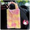 Creative Hanging Plush Car Tissue Box - Pull-Out Design for In-Car Use