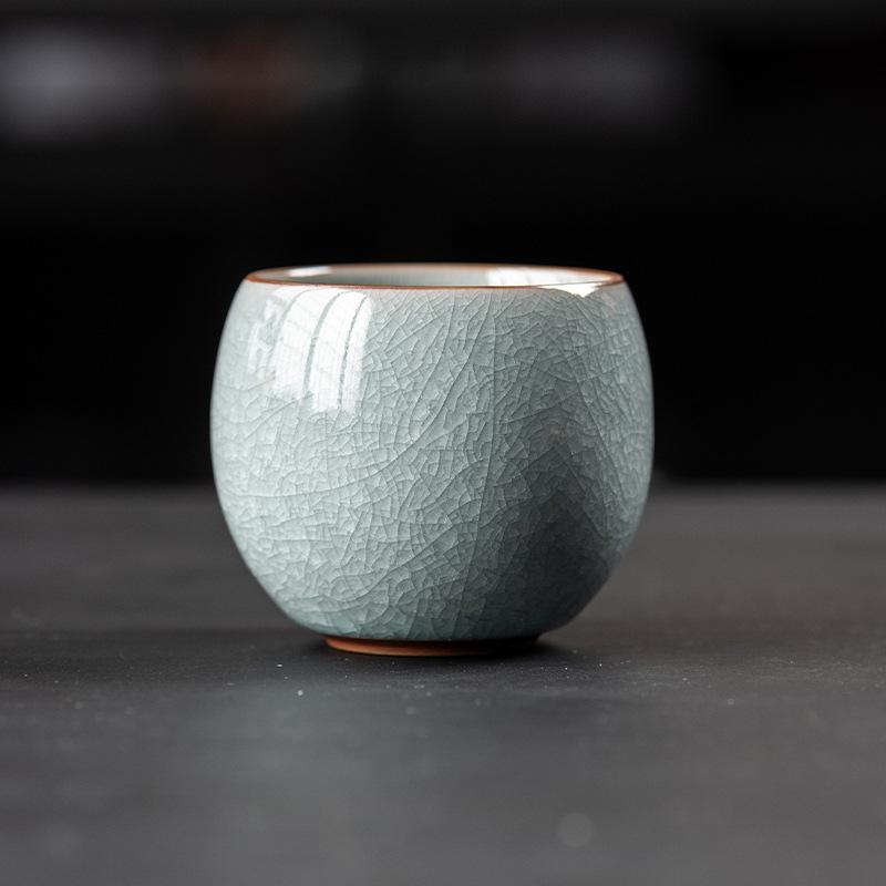 Ice Flower Ru Kiln Master Cup Ceramic Kung Fu Tea Set Personal Special Teacup Tea Cup Single High-end Building Cup