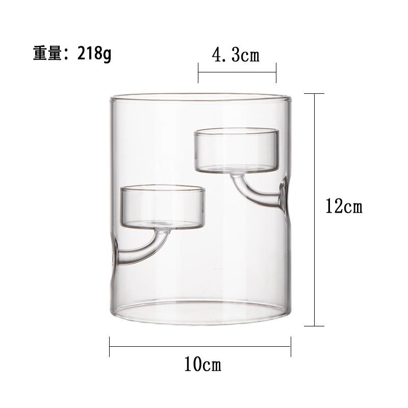 European cylinder hurricane glass candlestick oil lamp wind candle holder creative home decoration candlelight dinner gift.