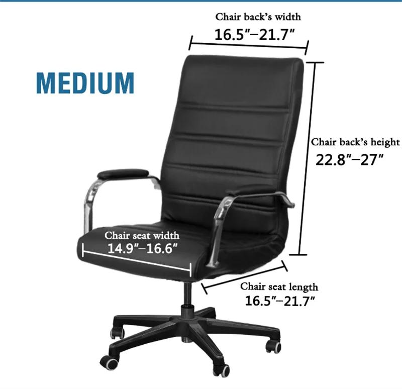 Water Repellent Office Chair Covers Elastic Anti-Dirty Computer Seat Gaming Chair Cover Removable Desk Armchair Slipcovers L/Xl