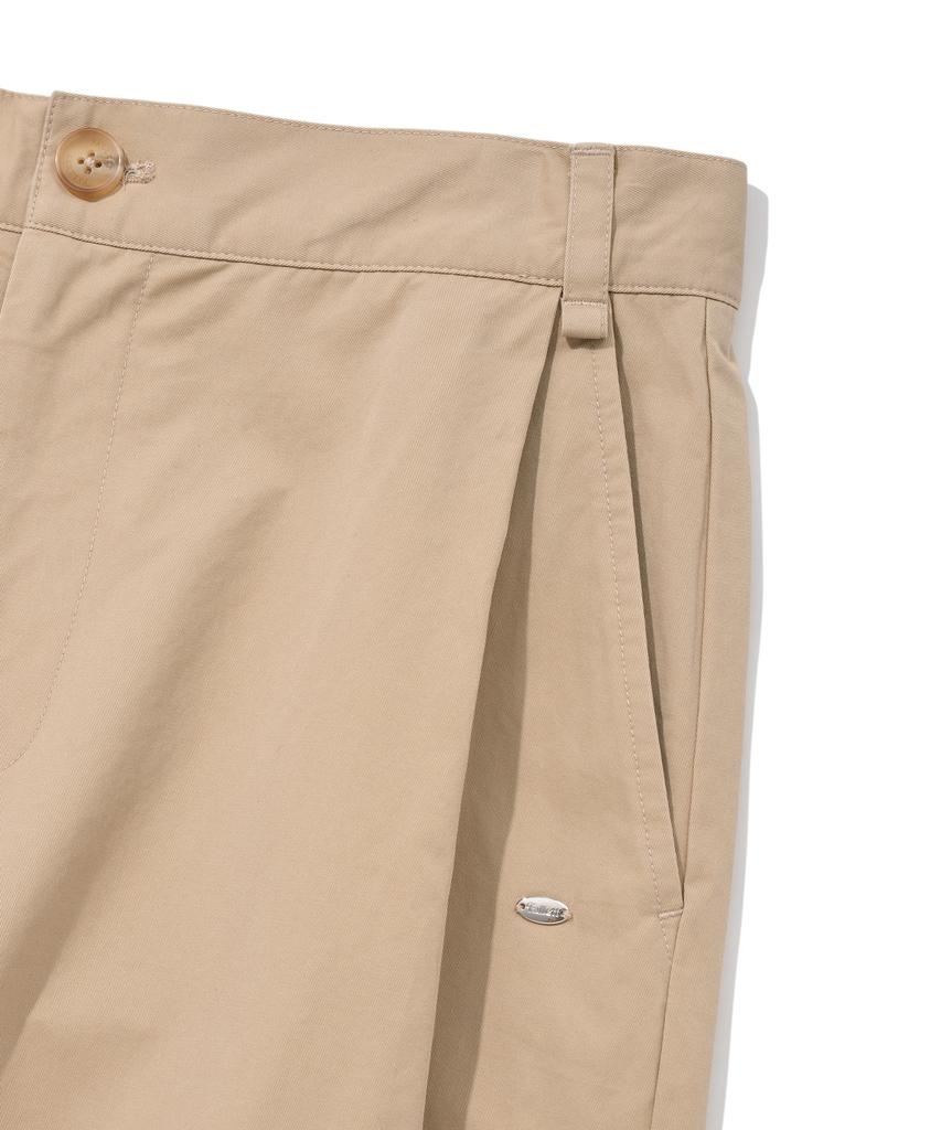 FALLETT Wide Parachute Pants Beige