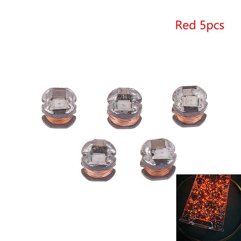 5Pcs Wireless Power Supply Transmitter Coil 5V USB Receiver LED Light Induction Lamp for Model Robot Toys Sand Table