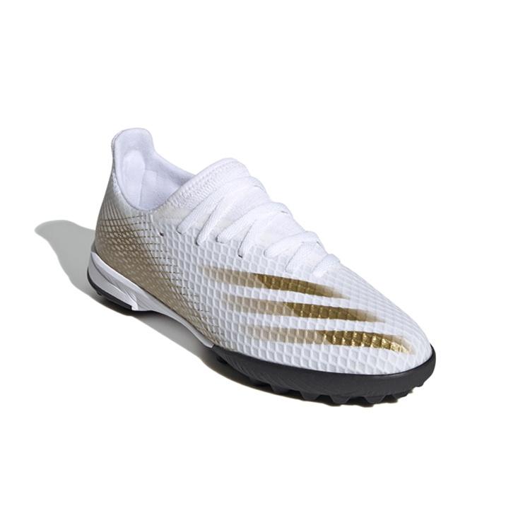 (GS) Adidas X Ghosted.3 TF 'White Metallic Gold Melange' Kids' EG8214