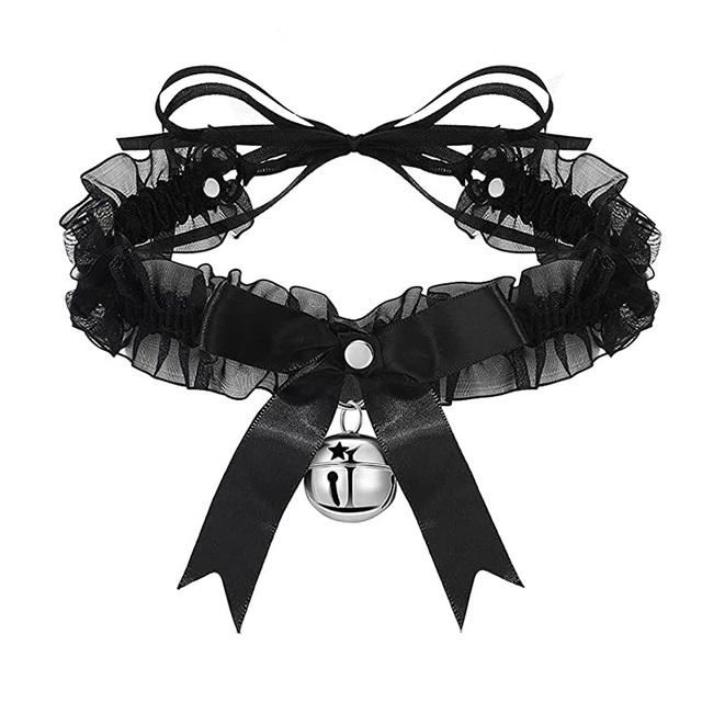 Cerchietto Con Orecchie Da Gatto In Pizzo Nero - Accessorio Cosplay Per Feste In Maschera E Travestimenti - WonderCat LONDON - 3