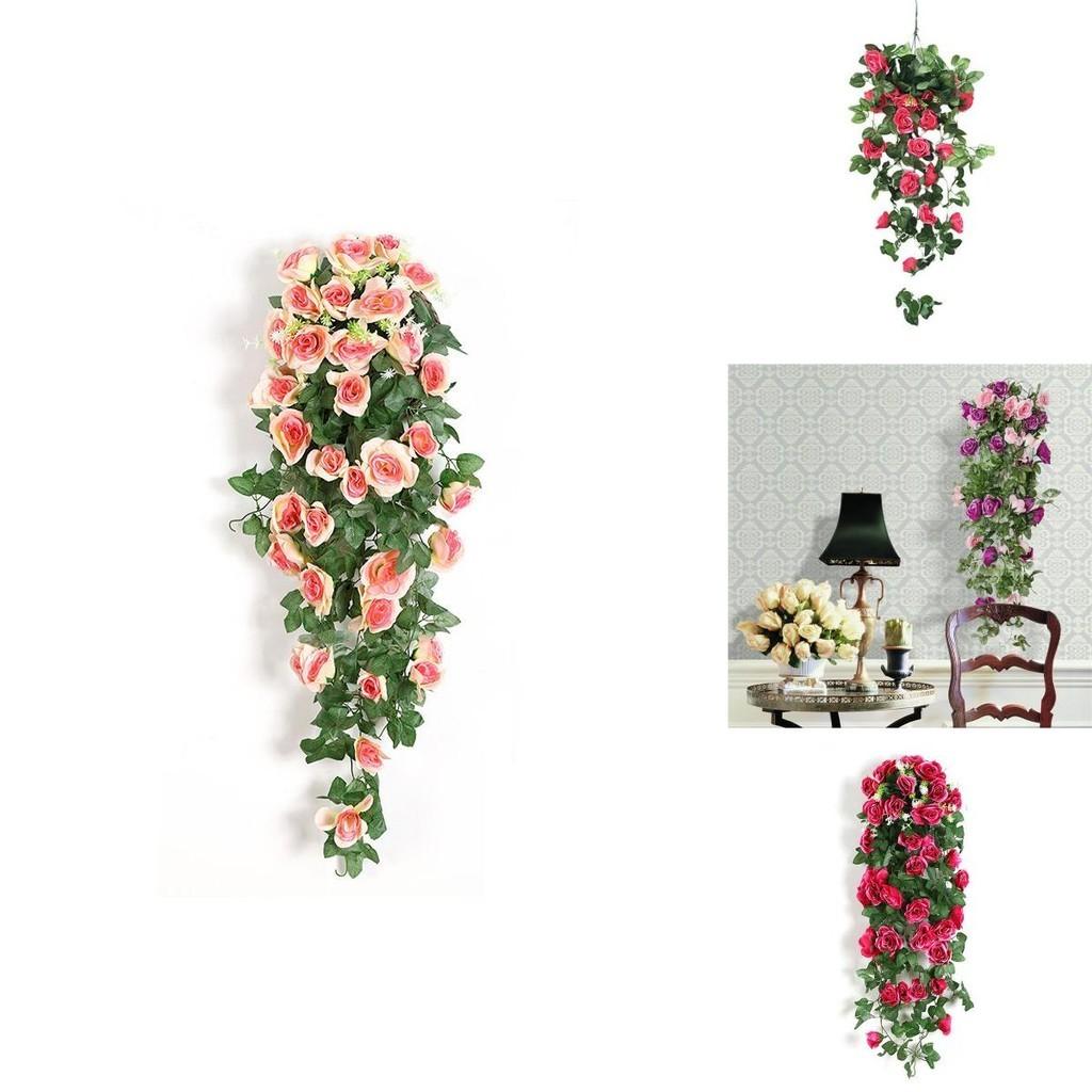 Elegant 90cm Silk Rose Fake Garland With Lush Green Ivy For Beautiful Home And Event Decor