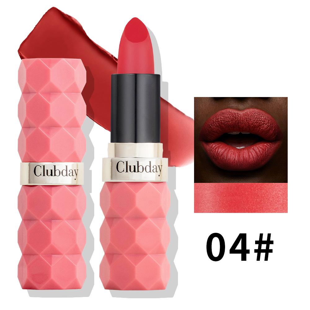Clubday Diamond Matte Lipstick Foreign Trade Non-fading Non-stick Velvet Matte Color Lipstick