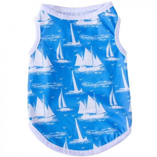 Summer Spring Various Pet Puppy Small Dog Cat Pet Clothes Vest T Shirt Apparel e XS небесно-голубой