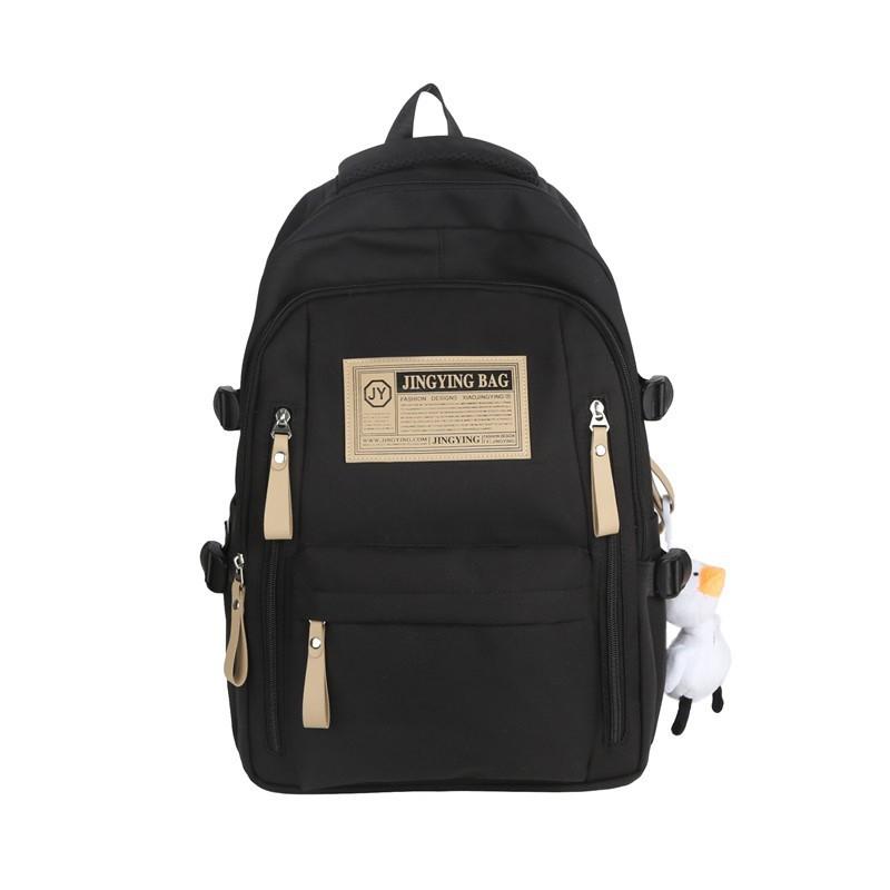 Schoolbag backpack female canvas backpack trendy simple Korean version junior high school student schoolbag wholesale casual versatile