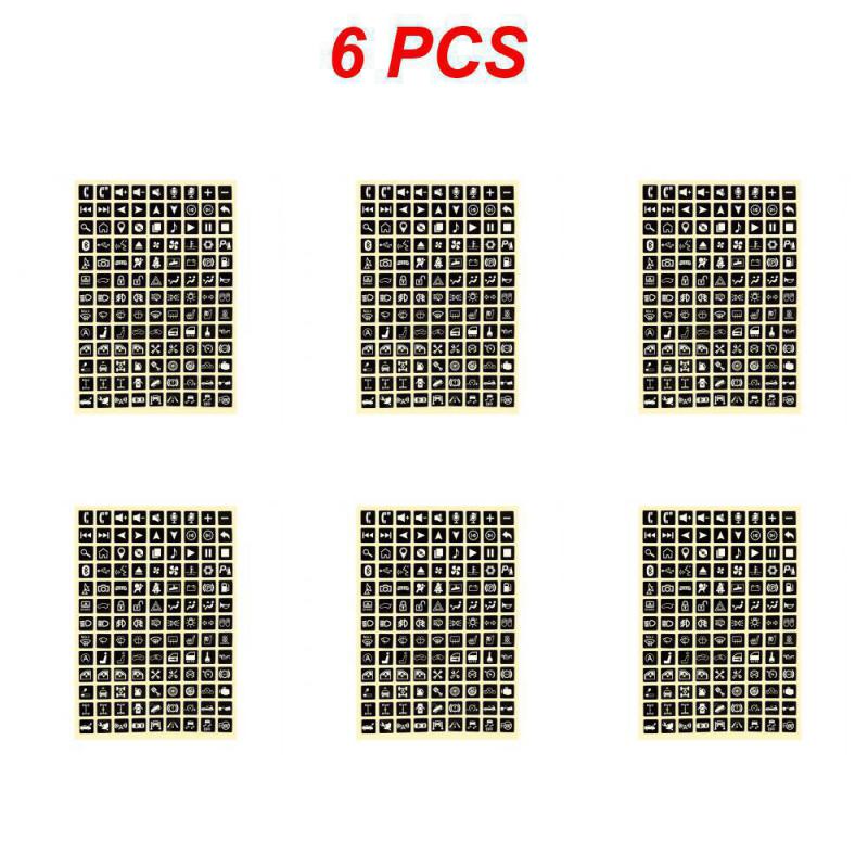 1~8PCS Univerzální samolepka tlačítka do auta Světelná nálepka Noční záře Kolébkový spínač Štítek Obvodový panel Popisky Multifunkční tlačítkový spínač