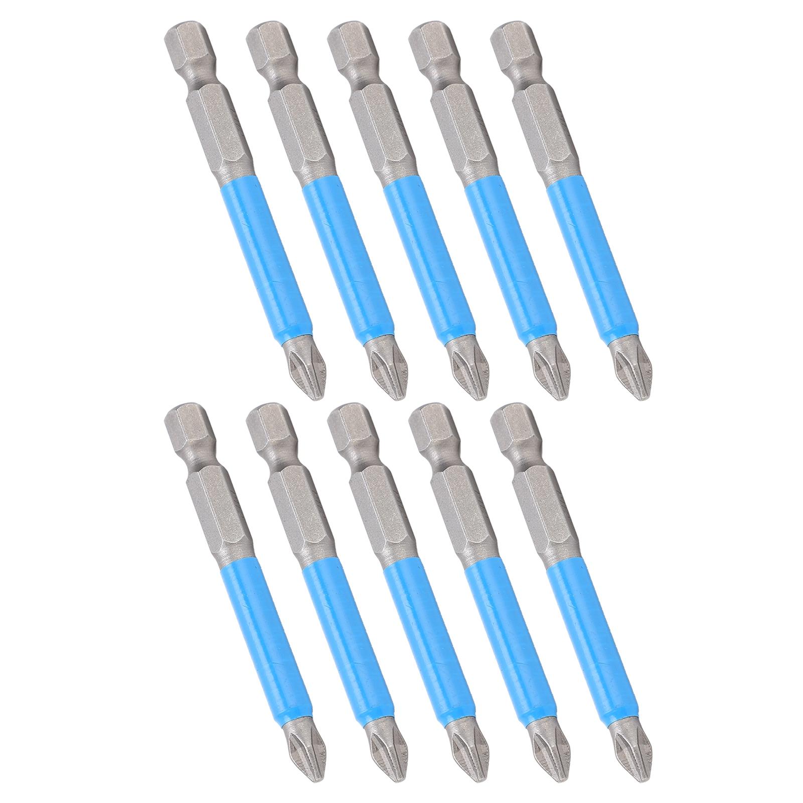 

Набор из 10 шт. 65 мм крестовых бит PH2, нескользящие, магнитные, для электрической ручной дрели