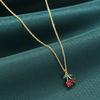 Fruit Cherry Cherry Pendant Necklace Femininity Sweet Oil Dripping Collarbone Chain Vl635