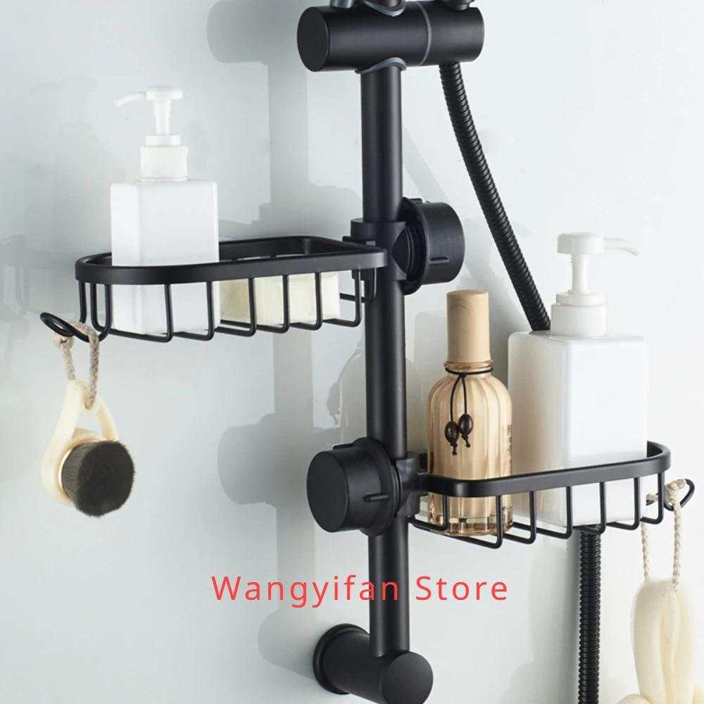 Adjustable Faucet Drainage BathroomSpace Aluminum Kitchen Sink Sponge Soap Drain Rack  Bathroom Shower Storage Sundries Holder