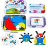 Educational Wooden Puzzle Set for Kids 3-4-5 Years Preschool Developmental Toy,Travel Game Board,Brain Teaser Activity,Christmas Halloween Gift