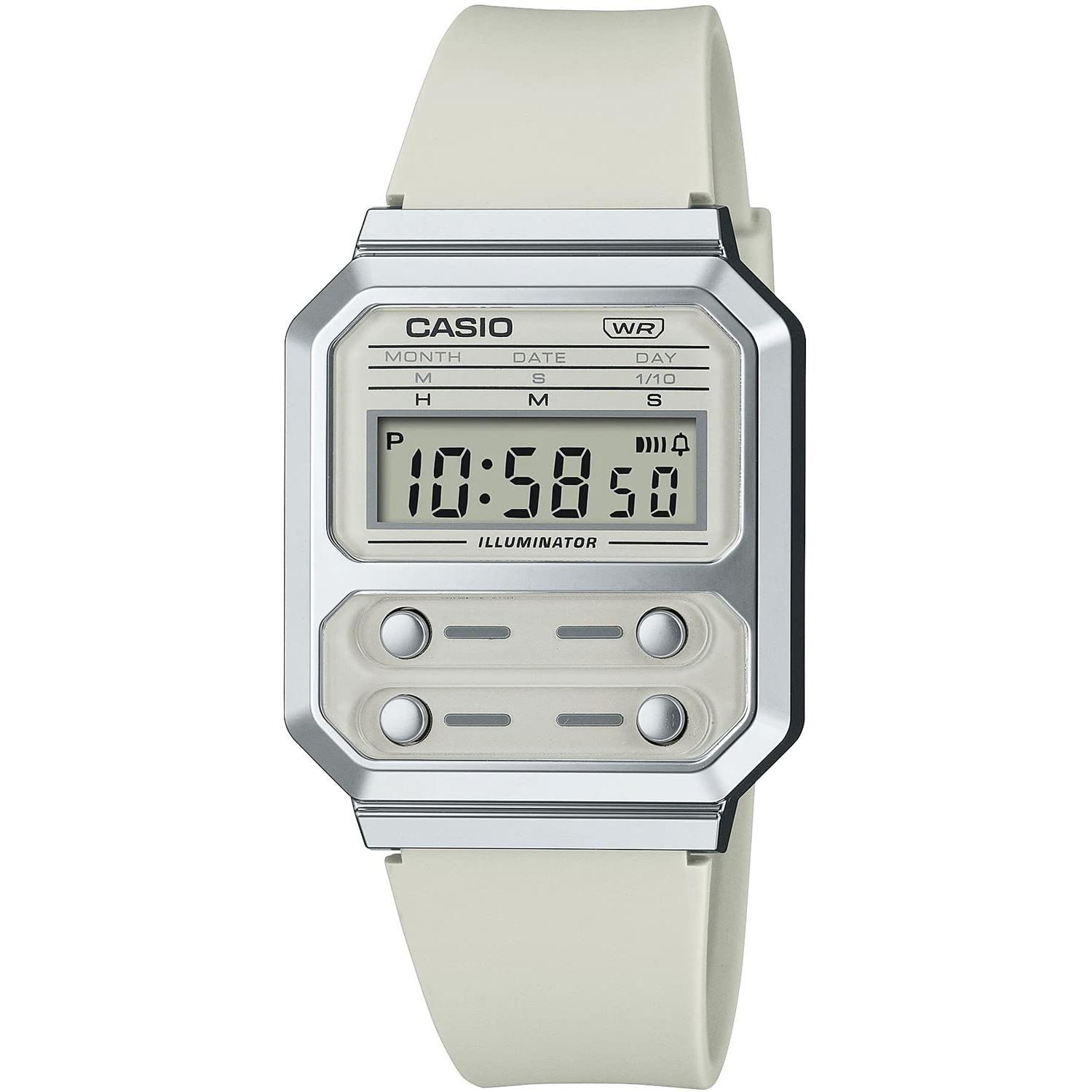 

[Casio] Digital Wristwatch, Retro Design A100WEF-8A Men s International Model, Beige Urethane Band [Parallel Import]