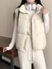 2025 Trendy Korean Sleeveless Cotton Waistcoat for Plus-Size Women - Autumn/Winter Style