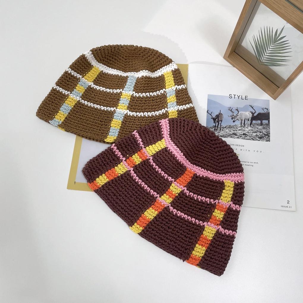 Women's and Men's Daily Check Knit Bucket Hat