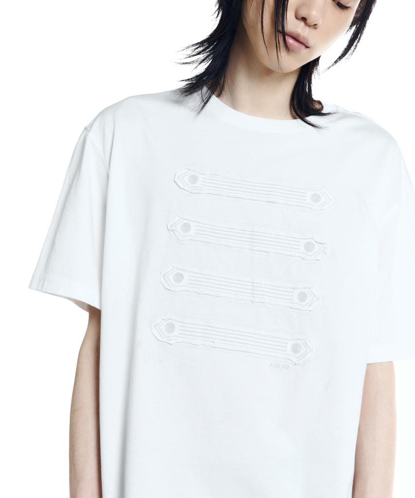 AAKAM Napoleon Corded Half Top (White)