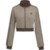 (WMNS) Crop Track Top Slim Fit Jacket Asia Sizing 'Sand Strata' Women's KC2645