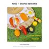 Realistic Food Keychain Set PVC Mini Crab Lobster Keyring Creative Novelty Fun Gift for Car Key Backpack Lovers Friend Party Decoration