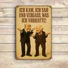 Vintage German Humor Sign - 20x30cm Iron Wall Art for Cafe & Home Decor