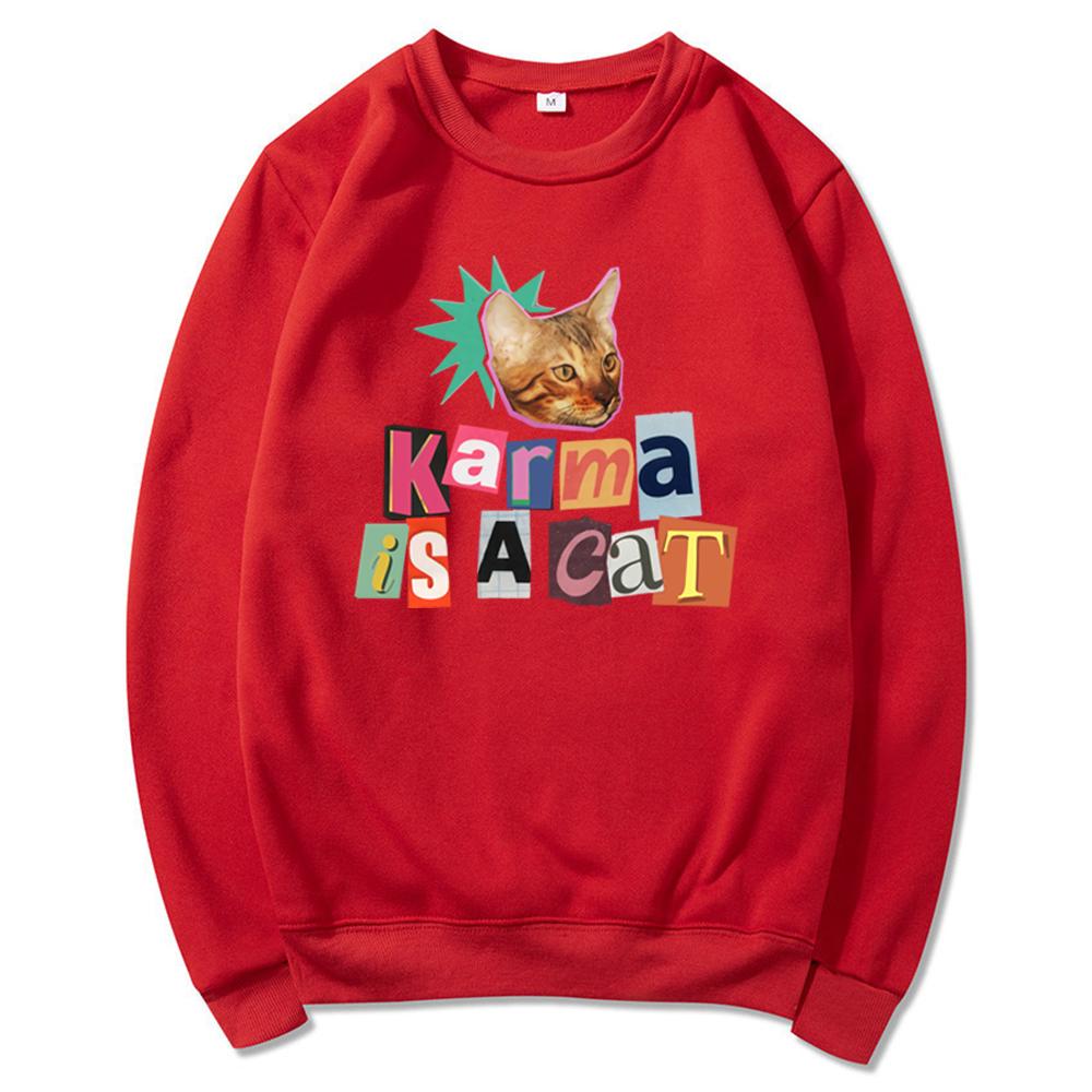 Unisex Süßes Karma Is A Cat Sweatshirt Meet Me At Midnight Hoodie Neues Album Midnight Inspirierter Pullover Karma Sweatshrits Katzenmama Geschenk