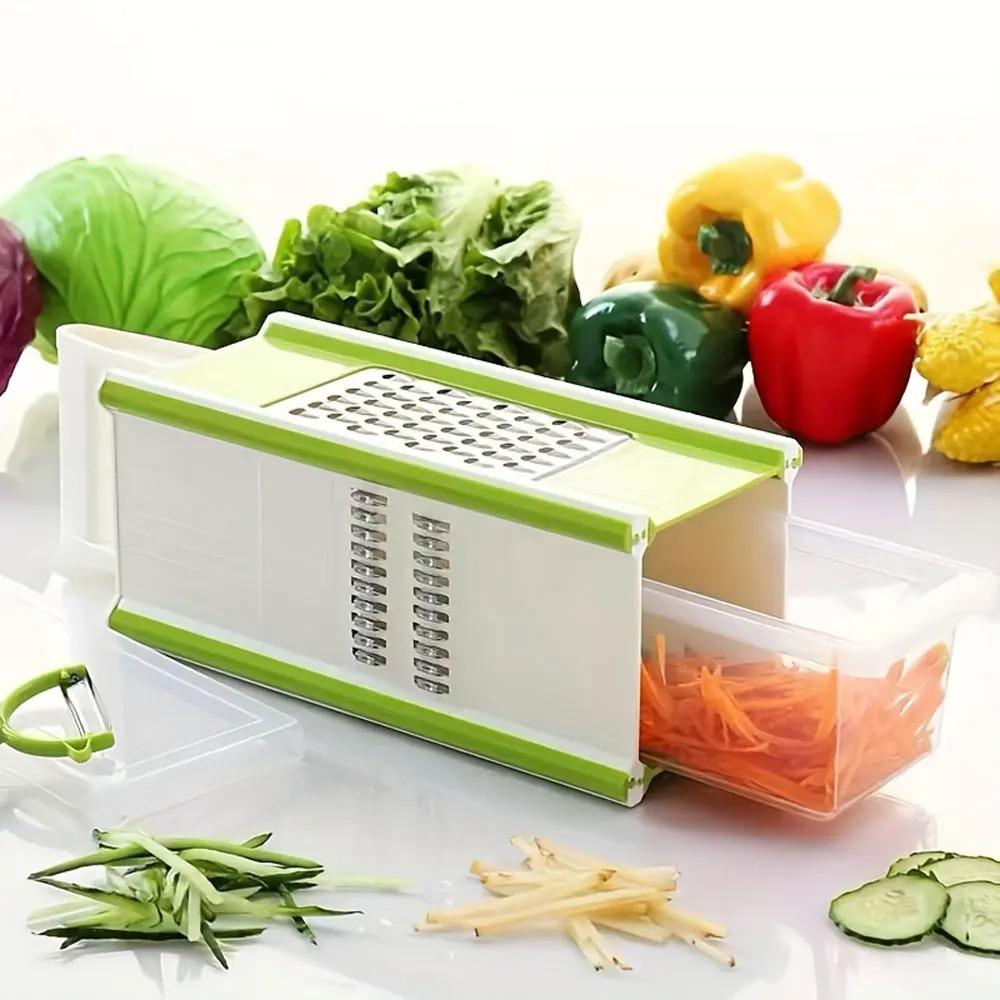 Manual Potato Slicer with Container Carrot Cutter Multi-functional Vegetable Grater  Restaurant