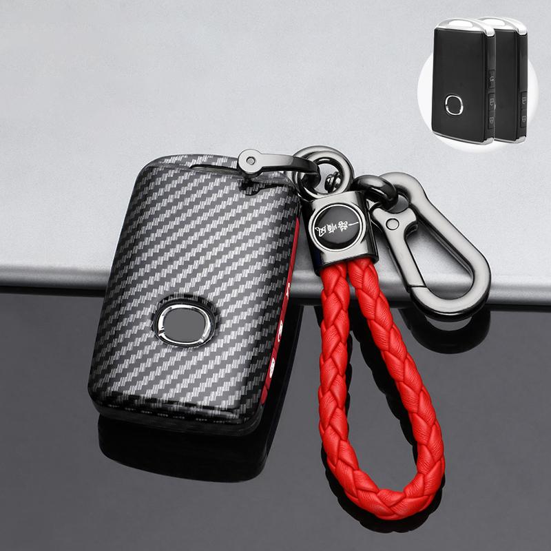 Fashion ABS gel Carbon fiber Car Remote Key Case Cover For Mazda 3 Alexa CX-30 CX30 CX5 CX 5 CX-5 CX8 CX9 CX4 2019 2020 Keychain