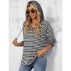 YYFS Women's Fashion Casual Stripe Print Long Sleeve Hooded Hoodies & Sweatshirts