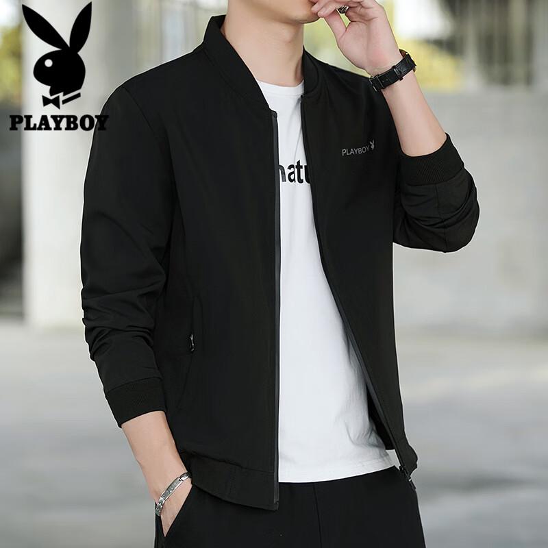 Playboy Men's Autumn/Winter Slim-Fit Baseball Jacket