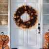 Halloween Front Door Wreath Hanging Garland Artificial Skull Wreath for Wall Halloween Holiday