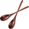 2 PCS 9 Inch Long Wooden Honey Spoons Handle Spoons Coffee Spoon Teaspoon Honey Stirring Spoon Cocktail Accessories for Kitchen Eating Dessert Mixing