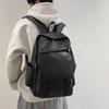 Men's Large Capacity PU Backpack Student Schoolbag Sports Computer Bag