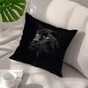 Schwarze Tiere Kissenbezug Schlafzimmer Sofa Kissenbezug 100% Polyester Wohnzimmer Kissenbezug Bettkopfteil Wurfkissen Heimzimmer Dekor