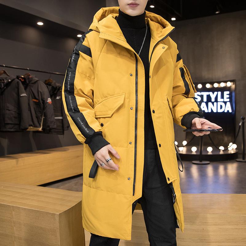 

2025 Пуховик Мужской Пух Белой Утки Капюшон Уличный Досуг Пара Рабочая Одежда Утолщенный Теплый Свободный Универсальный XXXL жёлтый