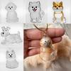 Dog Hair Organizer Resin Cartoon Keychain For Pet Lovers And Home Decor