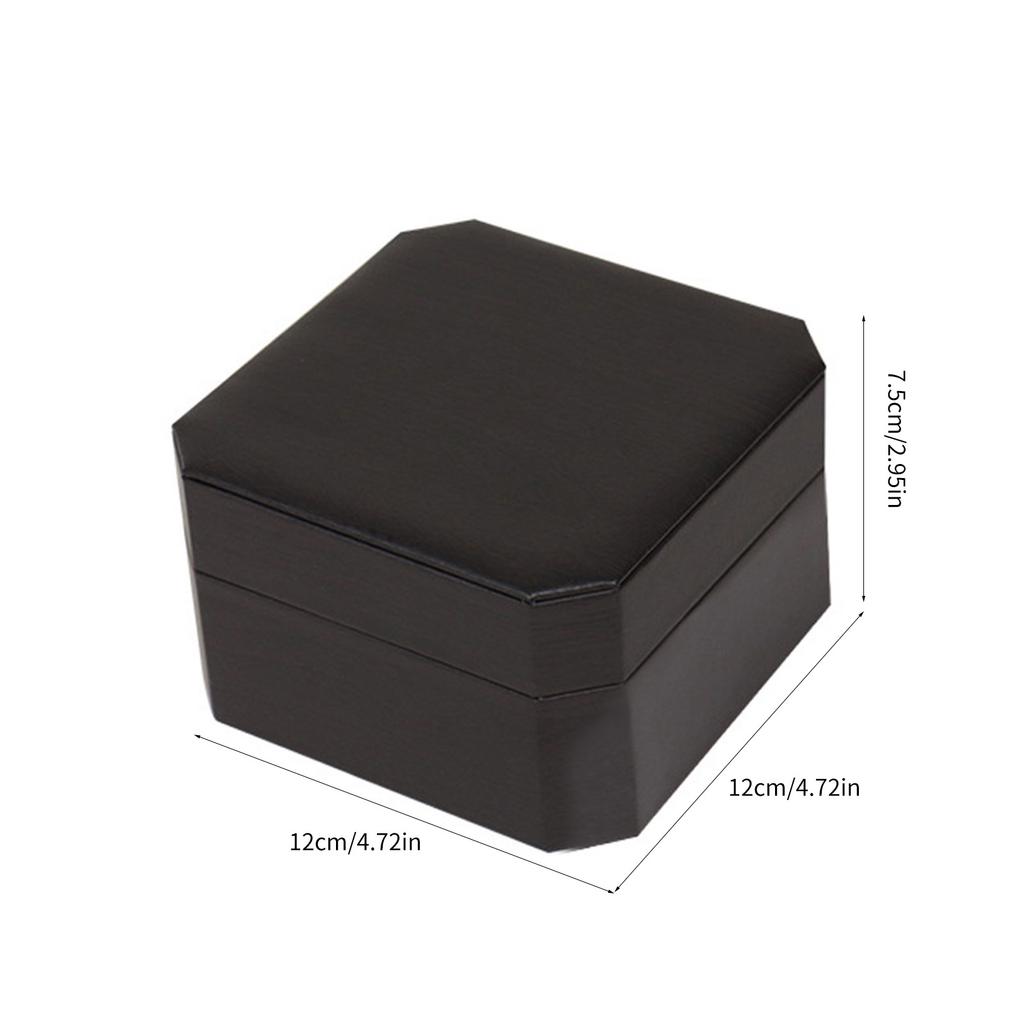 Vintage PU Watch Case Leather Watch Storage Box Stylish Watch Container Watch Display Box PU Material for Outdoor Travel