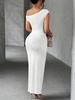 2025 Chic Water Ripple One-Shoulder Dress for Women