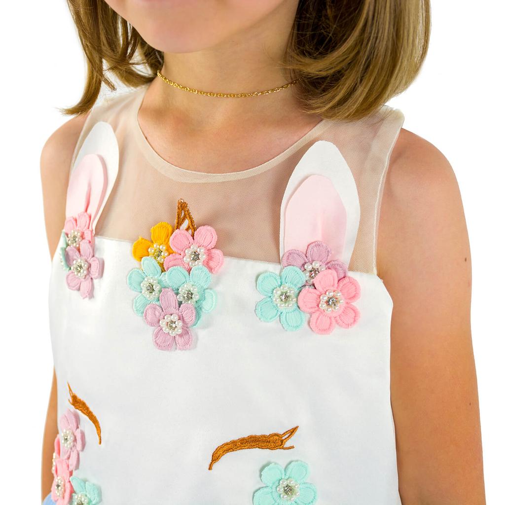 Unicorn costume for a carnival ball, Pegasus girl's carnival costume. Unicorn costume for a girl, size 120.