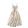 Sling Dress Summer Slimming Vacation Style Lace