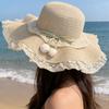 Summer Lace Straw Hat Straw Hat UV Protection Beach Photo Internet Celebrity Girl Big Brim