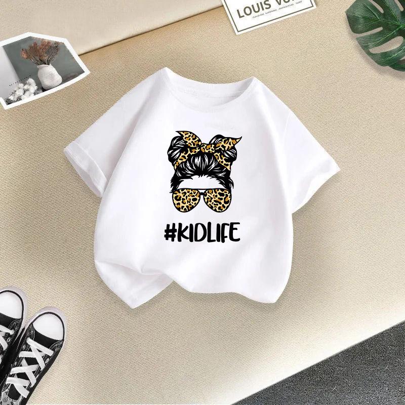 Unisex Summer 2024 Kids' Cotton T-Shirt – Fashionable Short-Sleeve Round Neck for Boys and Girls