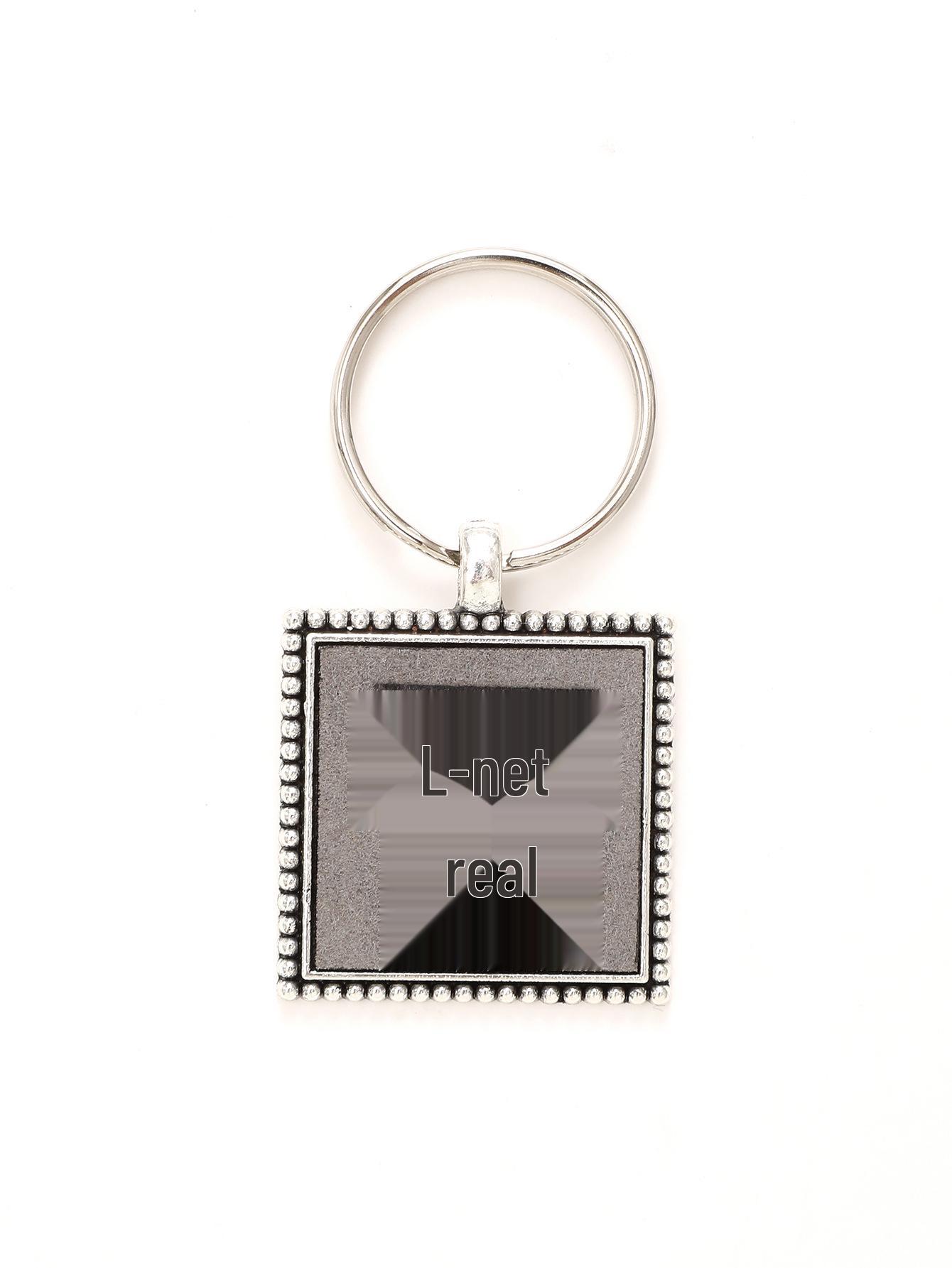 

Personalized Leather Embossed Keychain with Zinc Alloy Tag - Stylish Keyring Bag Pendant Gift