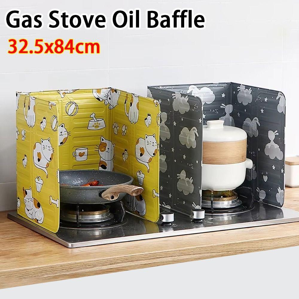 Foldable Gas Stove Oil Baffle Anti Splatter Heat-resistant Kitchen Cooking Oil Baffle Gas Stove Insulation Board