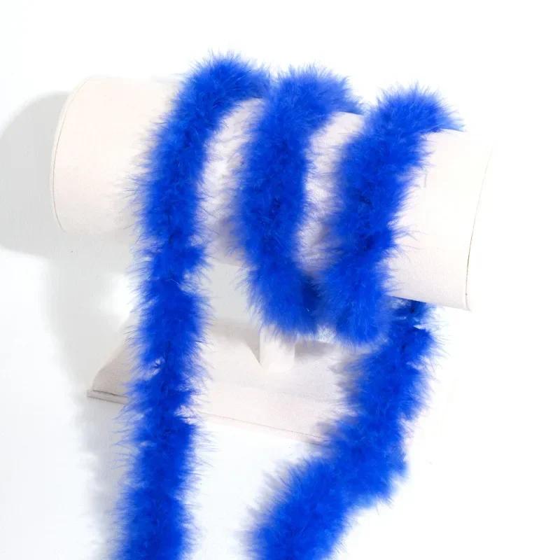 2M Real Natural Turkey Feathers Fluffy Marabou Feather Boa DIY Craft Sewing Trim Hat Costume Decor Wedding Party Accessories