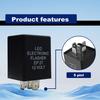 5-Pin Flasher Relay for LED Turn Signal Compatible with Ford F150 1997-2008, Ranger 1995-2011, Super Duty F250-F550 1997-2010, EP27 Flasher Relay LED