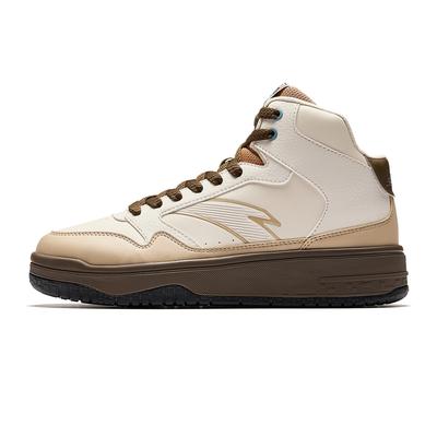 Street Stubborn 3 Synthetic Leather High Top Skateboard Shoes Men's Fish Belly White/Raw Wood/Musk Brown 912548087-3