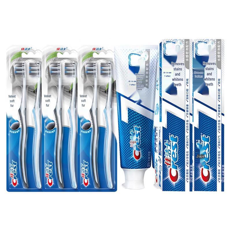 Crest Velvet Toothbrush & All-in-One Toothpaste Combo Pack