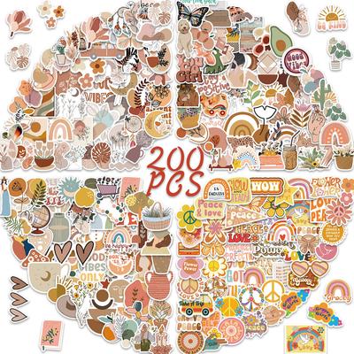 200 Bohemian Graffiti Stickers Suitcase Guitar No Glue Waterproof Stickers